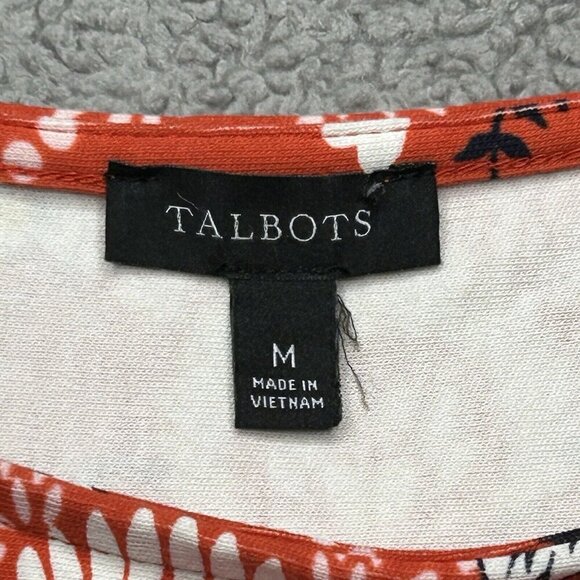 Talbots Dress Womens Medium Red Bandana Print Peacock Bodycon Sheath Colorful - Picture 4 of 13